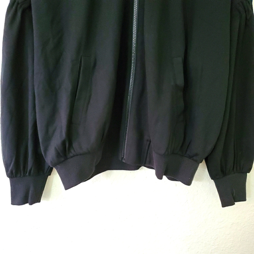 CAbi Chance Zip Up Bomber Jacket Black Small - Picture 2 of 10